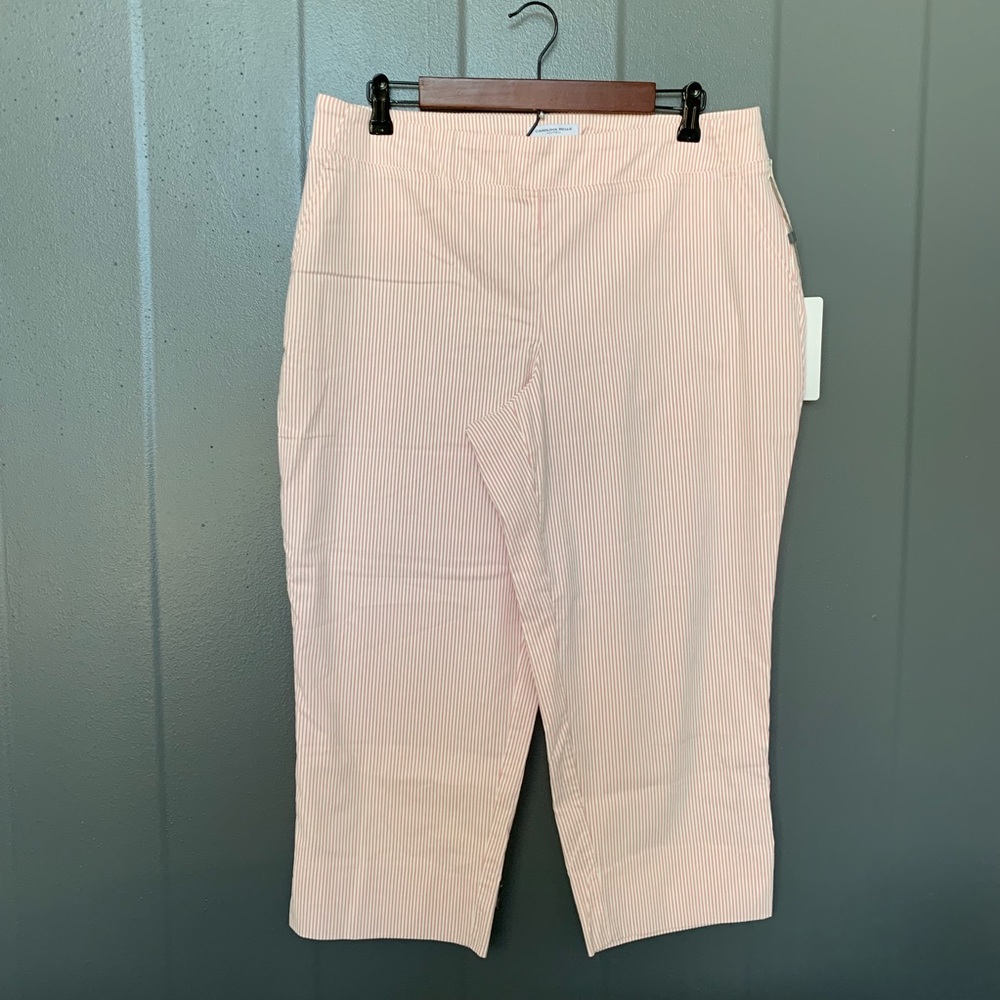 Carolina Belle Pink /White striped Capri pant